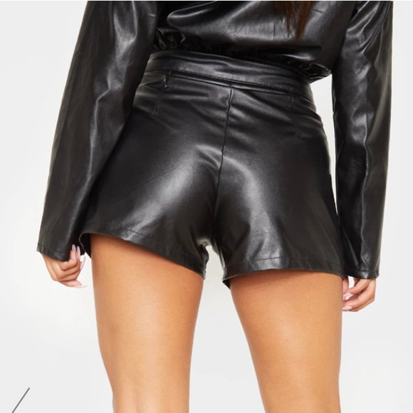 PrettyLittleThing Leather Shorts - US10 - Picture 5 of 5